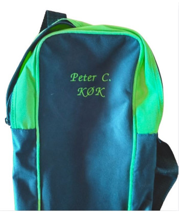 Bag for 2 mallets with text