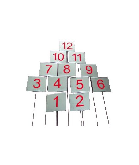 12 quality numbers clear background